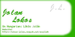 jolan lokos business card